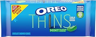 OREO Thins Mint Creme Chocolate Sandwich Cookies, Family Size, 13.1 oz