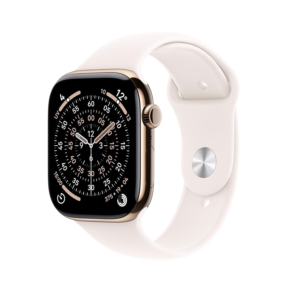 Apple Watch Series 11 GPS + Cellular 46 mm Titan Gold · Sportarmband