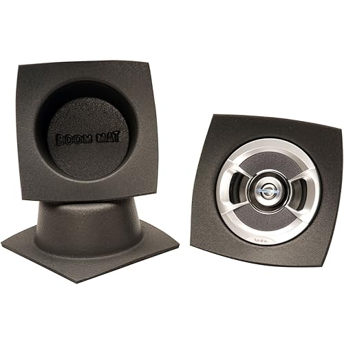 Design Engineering 050330 Boom Mat Speaker Baffles, 6.5" Round (Pack of 2), Black