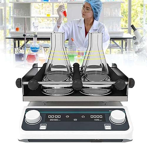 RsFiL Digital Orbital Shaker with Anti-Slip Platform Oscillator Rotator with Adjustable Speed at 40-200rpm Larger Working Platform 100-240V 5060Hz