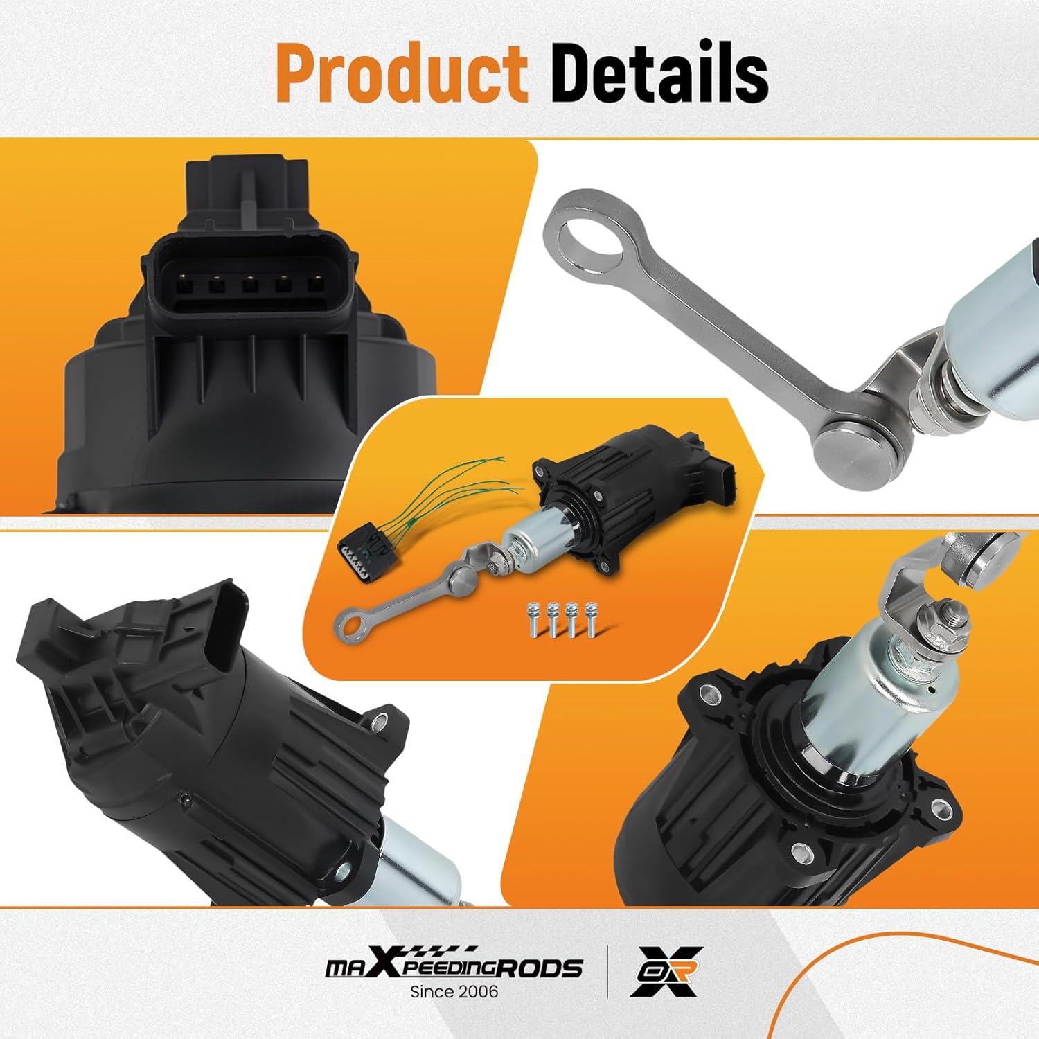 maXpeedingrods Electronic Turbo Wastegate Actuator Turbocharger Solenoid Valve with Actuator 5 Pins Plug Harness for Honda Civic 2016-2019 CR-V 2017-2019 Accord 2018 2019, 1.5L, 189005AAA01 K6T52372