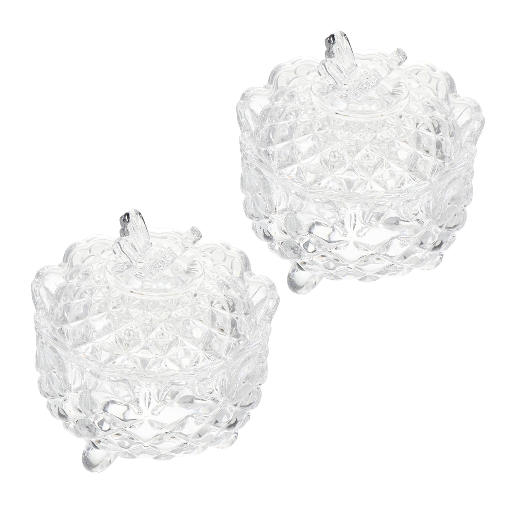 Bocal en verre transparent avec couvercle pot de stockage pour snacks