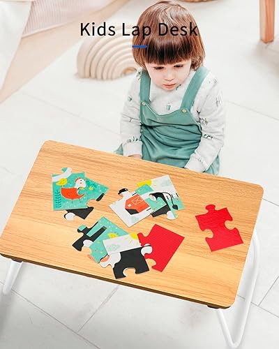 Miniatura 5 de Ruxury Escritorio Plegable para Regazo Soporte para Laptop Mesa de Cama Bandeja de Mesa, Bandeja para Servir Desayuno, Mini Mesa Portátil y Ligera