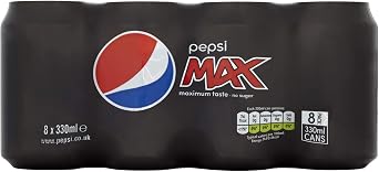 Pepsi Max 8 x 330ml Cans, 6 packs, a total of 48 Cans