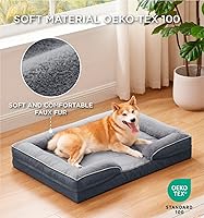 Vista 4 de MADE 4 PETS Cama ortopédica para perros extragrandes, sofá cama de espuma de apoyo XL para mascotas con funda extraíble lavable, sofá cama grande