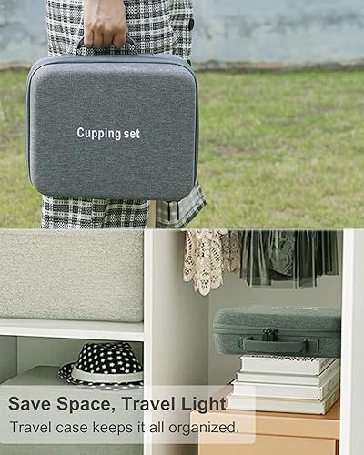 Vista 6 de Juego de ventosas para terapia de masaje, 22 tazas al vacío, liberador miofascial juegos de terapia de ventosas profesionales con bombas de mano