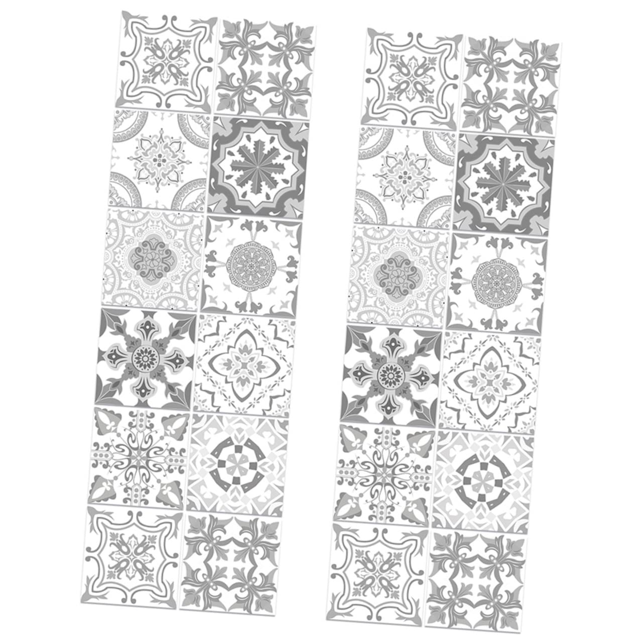 Adesivo Mattonelle Autoadesive 24 Pezzi Pvc, Cucina e Bagno | Motivo Semplice e Classico, Effetto Opaco, Applicazione Peel And Stick su Finestre e Metallo