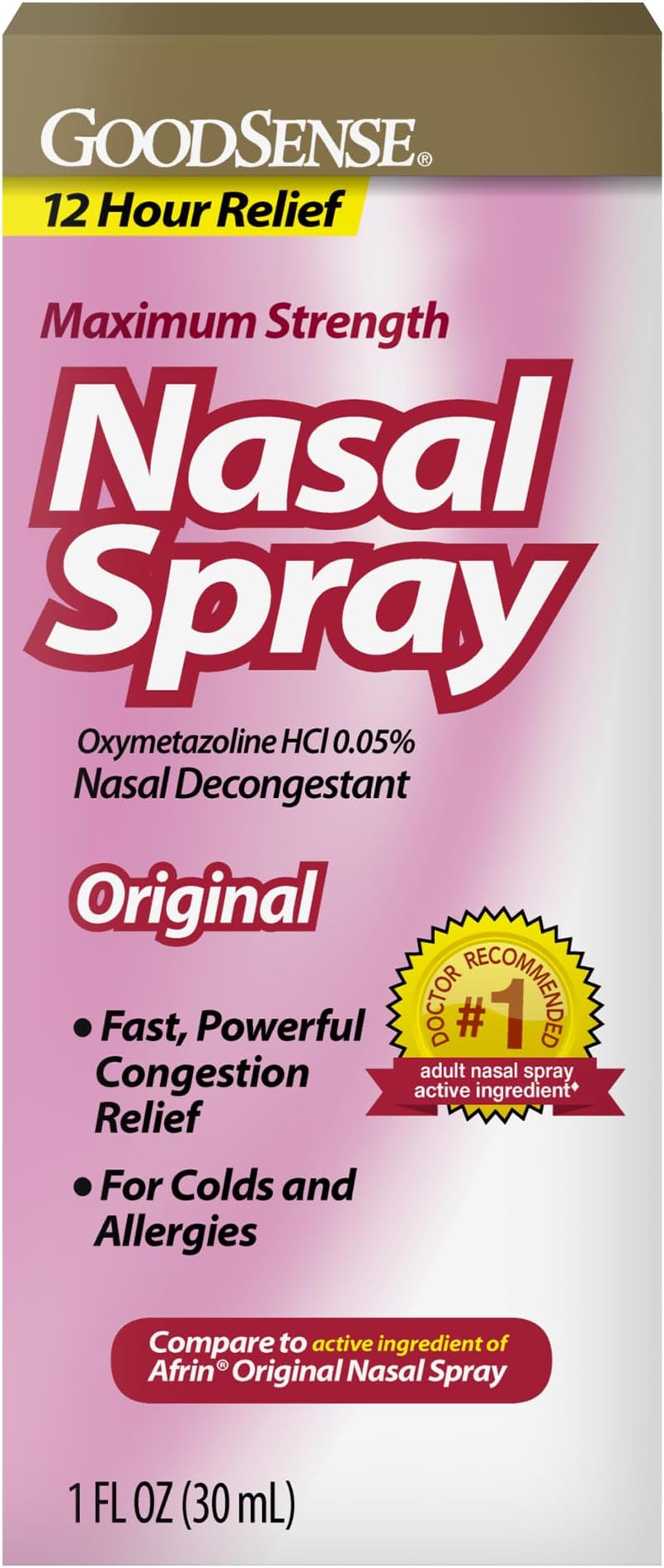 - Maximum Strength Nasal Spray, Fast Powerful Congestion Relief For Colds and Allergies, 1 Fluid Ounce