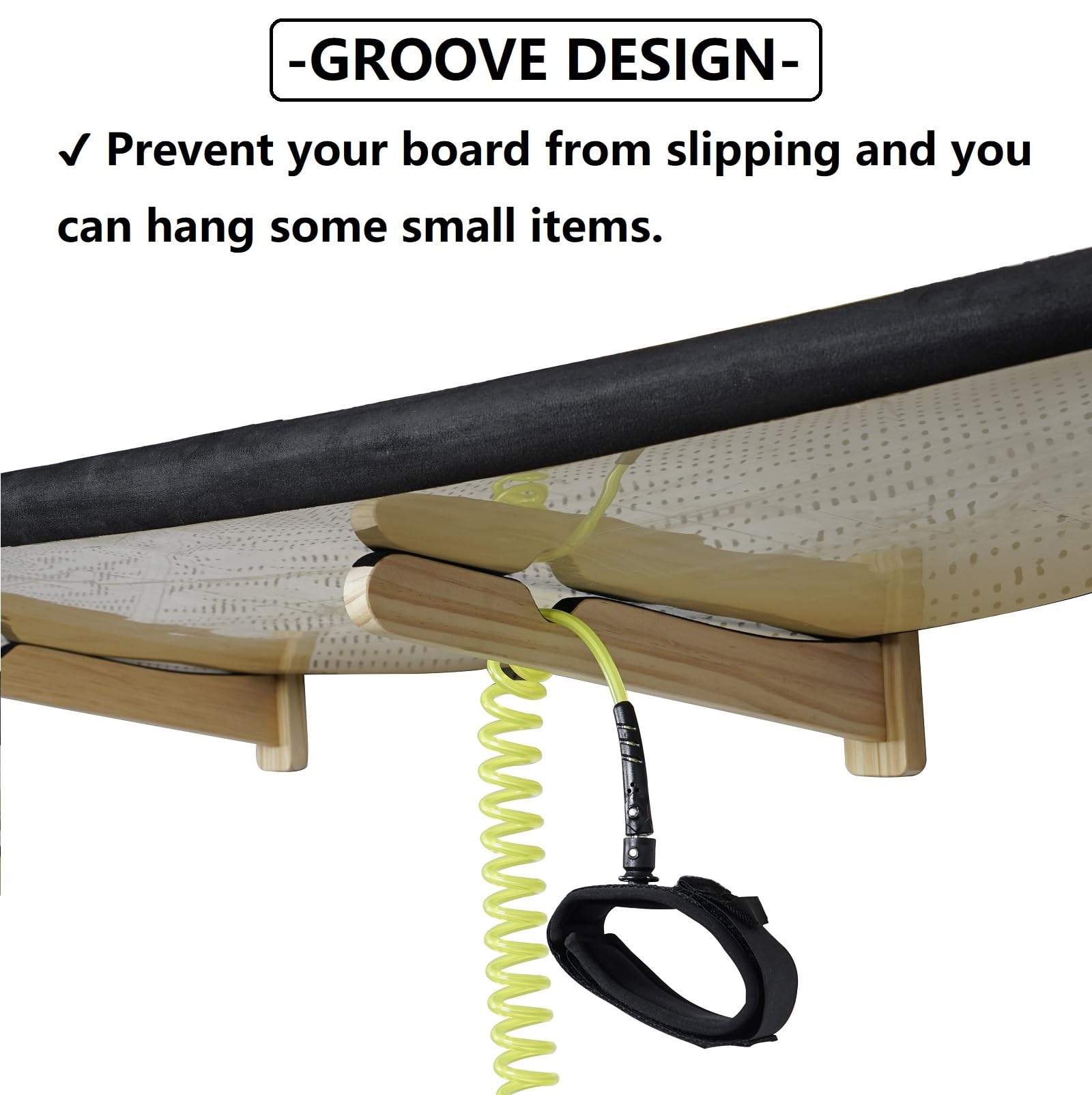 LINGVUM Surfboard Wall Mount Surfboard Rack for Wall Surfboard Storage Racks for Longboards Shortboards Wakeboard Kiteboard and Snowboards, 3 Boards Display Works Indoor and Outdoor