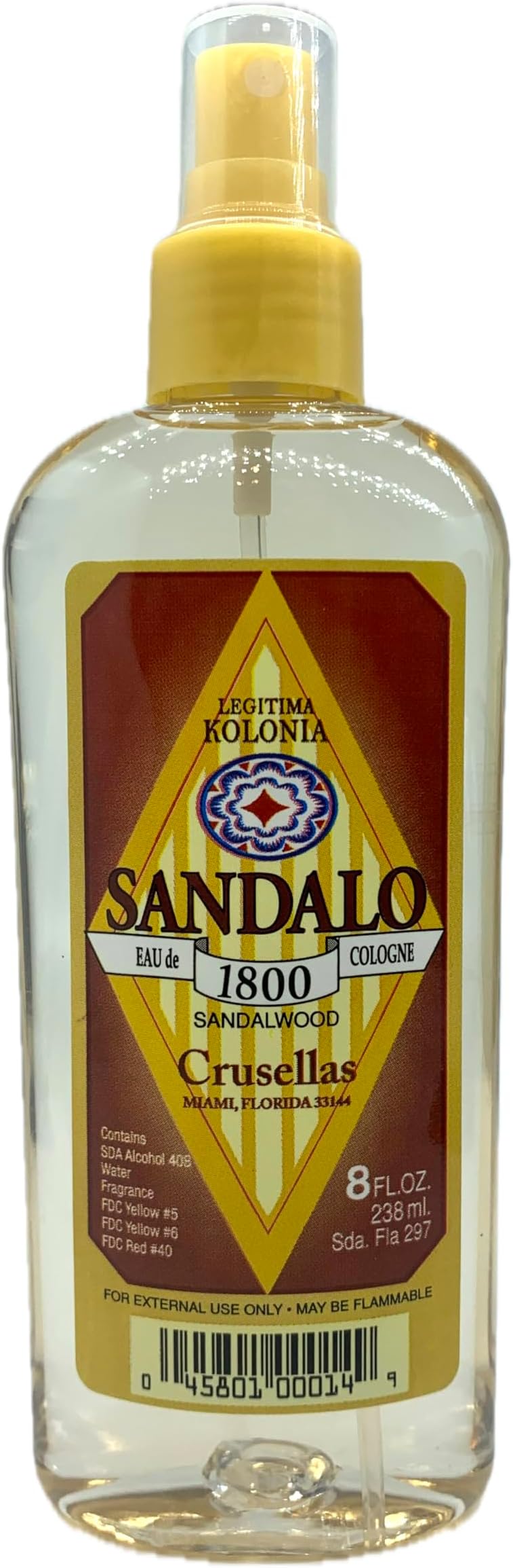 Legitima Kolonia 1800 Sandalwood (Sandalo) Cologne Pump Spray 8 Fl. Oz.