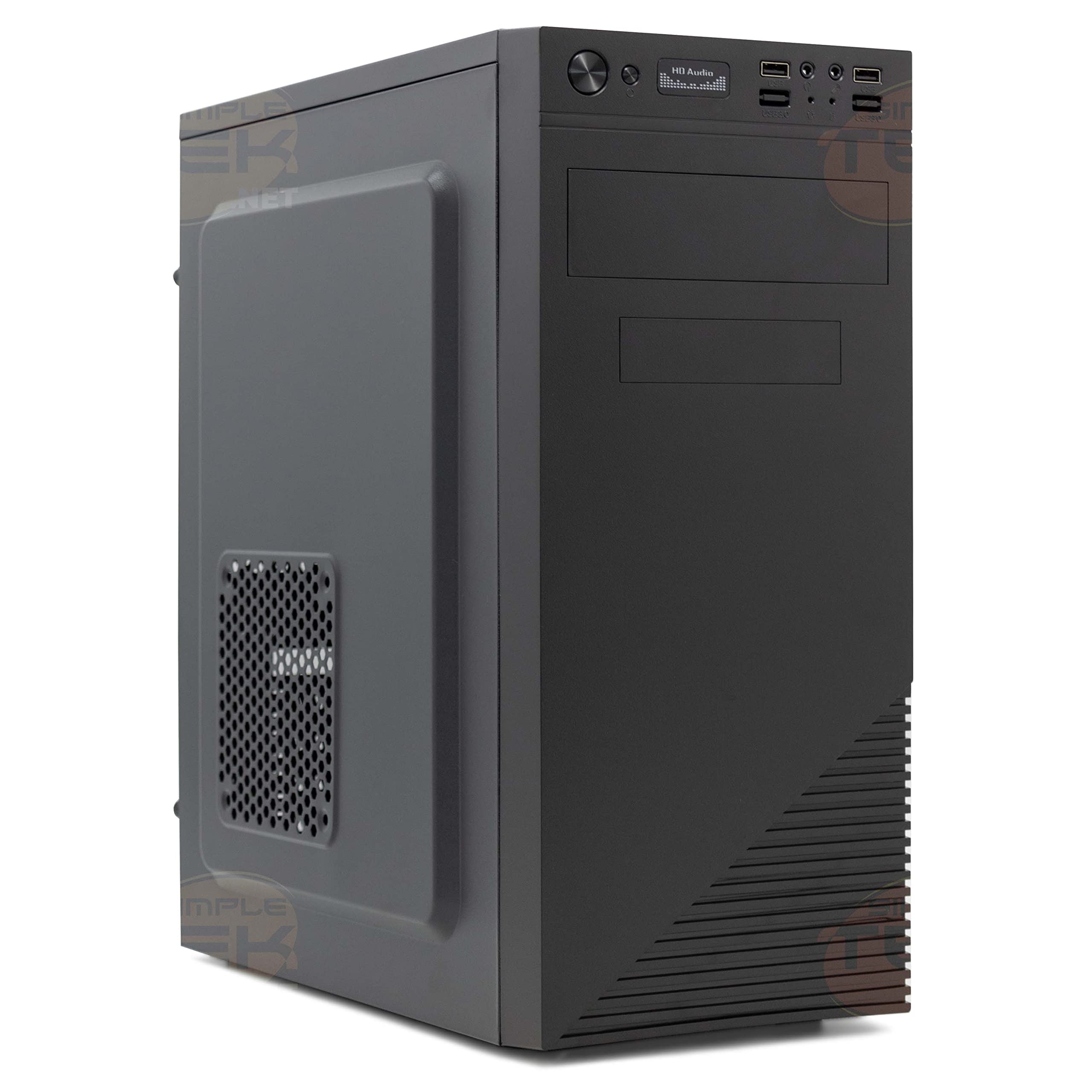 Simpletek - Case Gaming Assemblato Compatibile ATX, MicroATX, MiniATX e mATX | Alimentatore 500W incluso