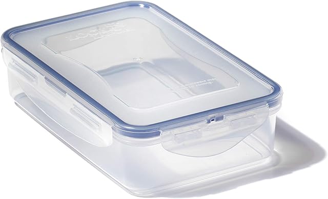 Lock & Lock HPL816 Rectangular Storage Container - Clear/Blue, 800 ml