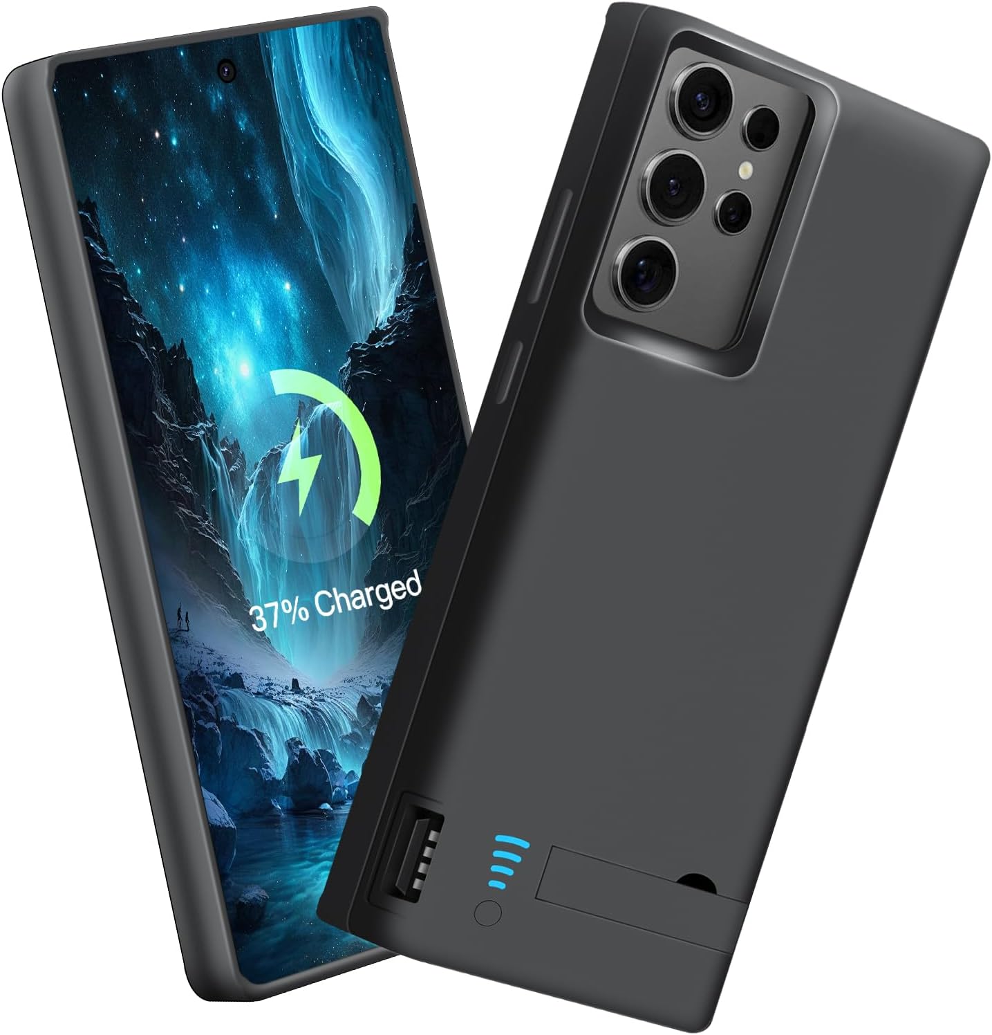 Sitong Battery Case for Samsung Galaxy S24 Ultra, 5000mAh Rechargeable Extended Battery Charging Charger Case, Add 100% Extra Juice, Not Compatible with S24 or S24+ (6.8 inch) Black