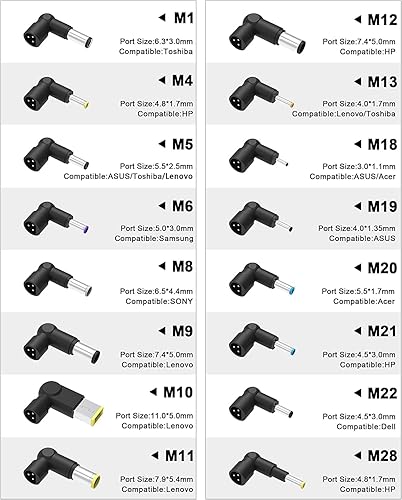 Miniatura 5 de Adaptador de CA universal de 90 W para laptop HP Dell Acer Asus Lenovo Samsung IBM Toshiba Sony Fujitsu Gateway Notebook Ultrabook Chromebook Cable