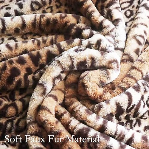 Miniatura 6 de Entua Funda de almohada suave de piel sintética de leopardo y guepardo, estilo de lujo, selva africana, vida silvestre, naturaleza, animal, funda de