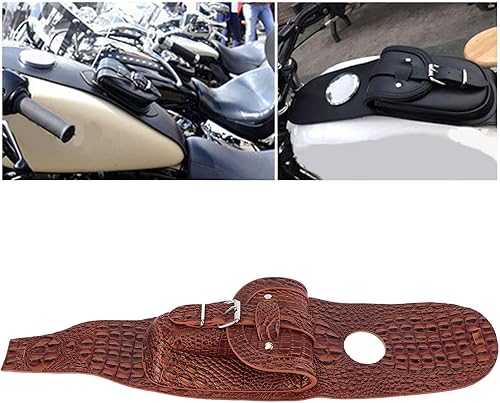Miniatura 5 de Bolsa para tanque de motocicleta, de piel sintética, bolsa central de consola de salpicadero, bolsa de gasolina para motocicleta, bolsa universal