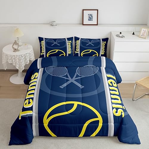 Feelyou Kids Tennis Comforter Set - King Size Tennis Sports Bedding Set for Boys