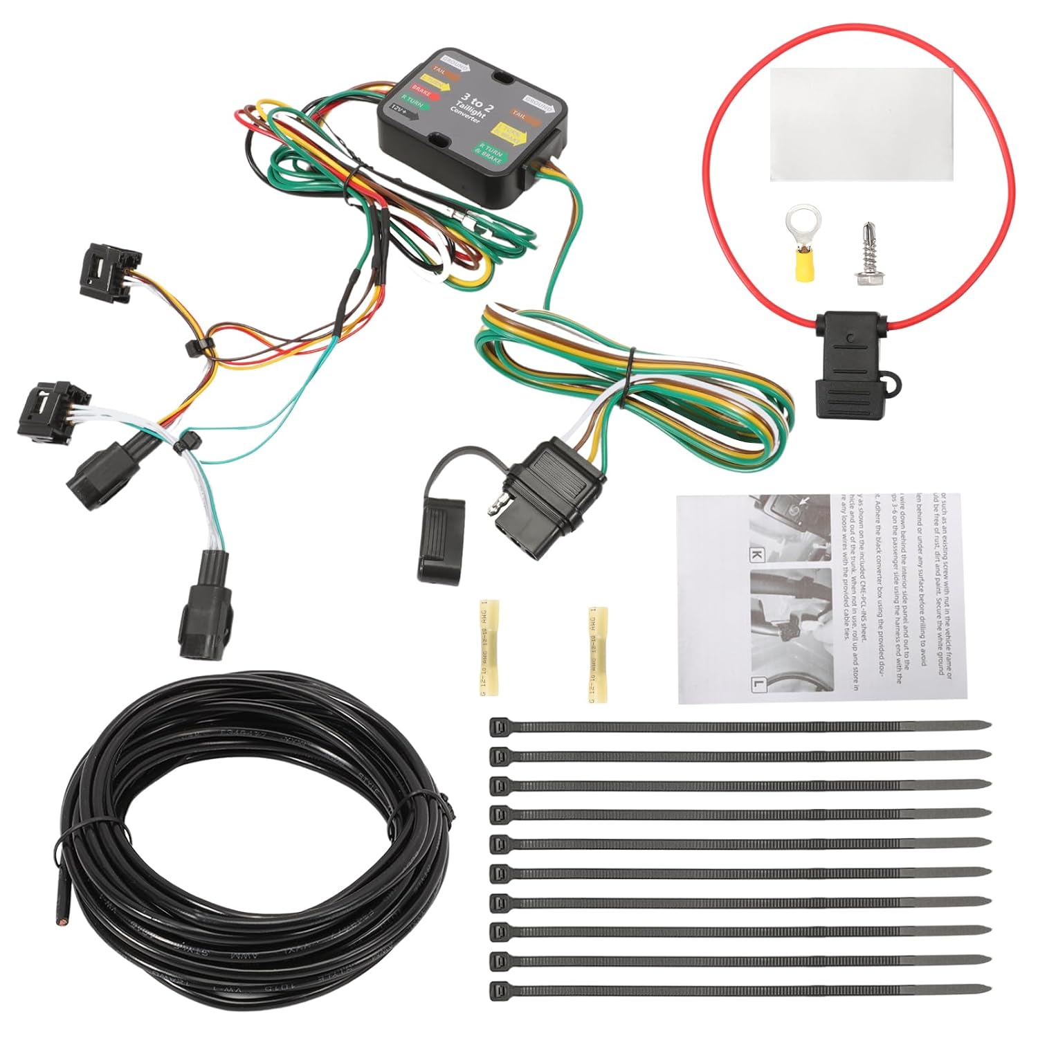 4-Pin Trailer Wiring Harness Fit for Mazda CX-5 2017 2018 2019 2020 2021, Trailer Hitch Connector Wire Harness Replace 56377