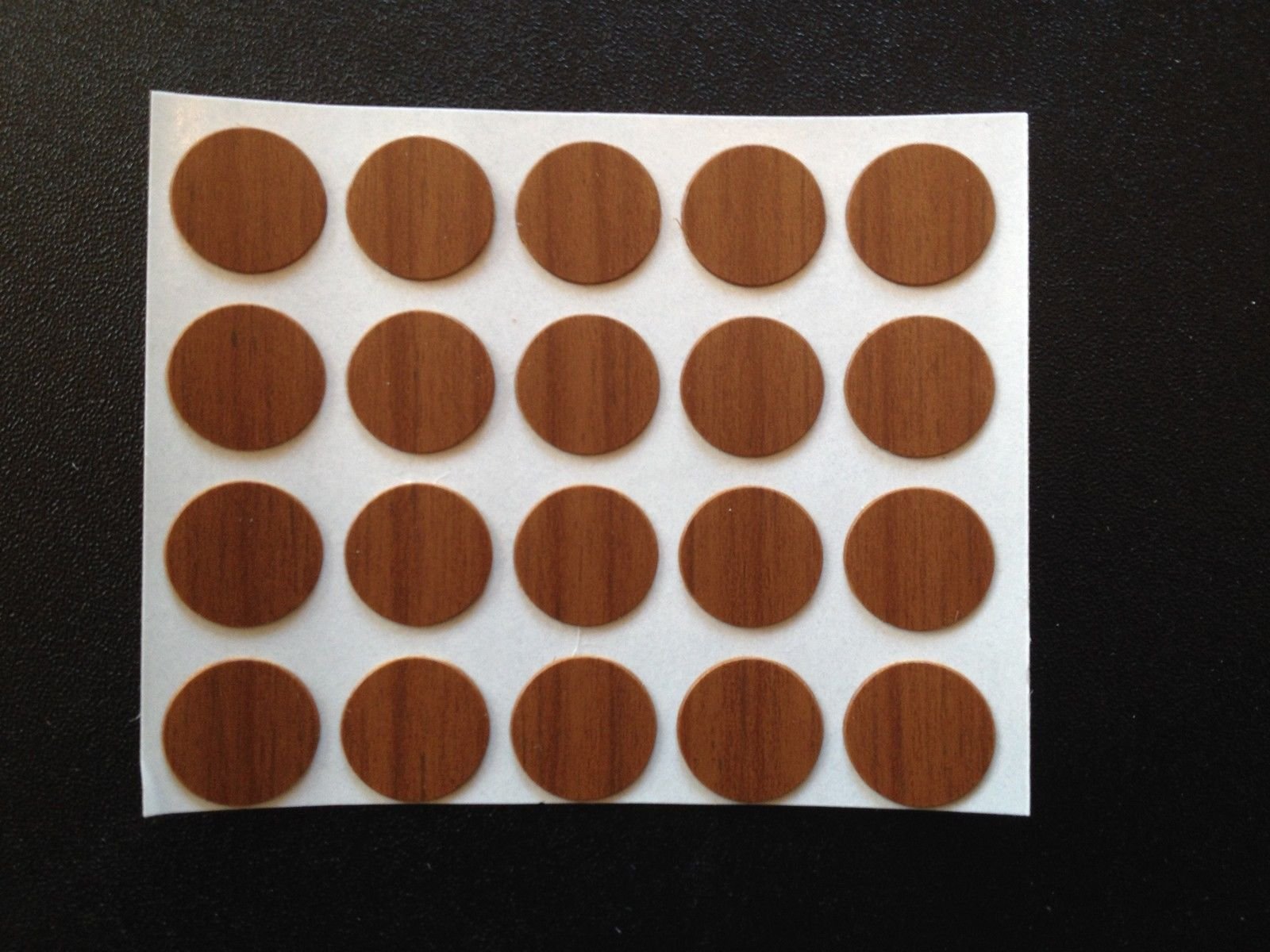 Self Adhesive Stick on Screw Hole Cap/Covers 13mm - Various Colours (Medium Walnut)