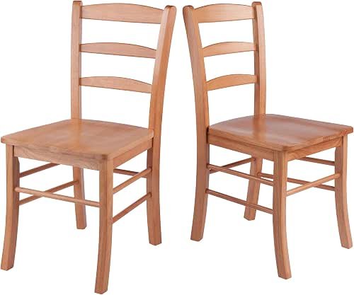 Winsome Benjamin Ladder Back Chair Set of 2 in Light