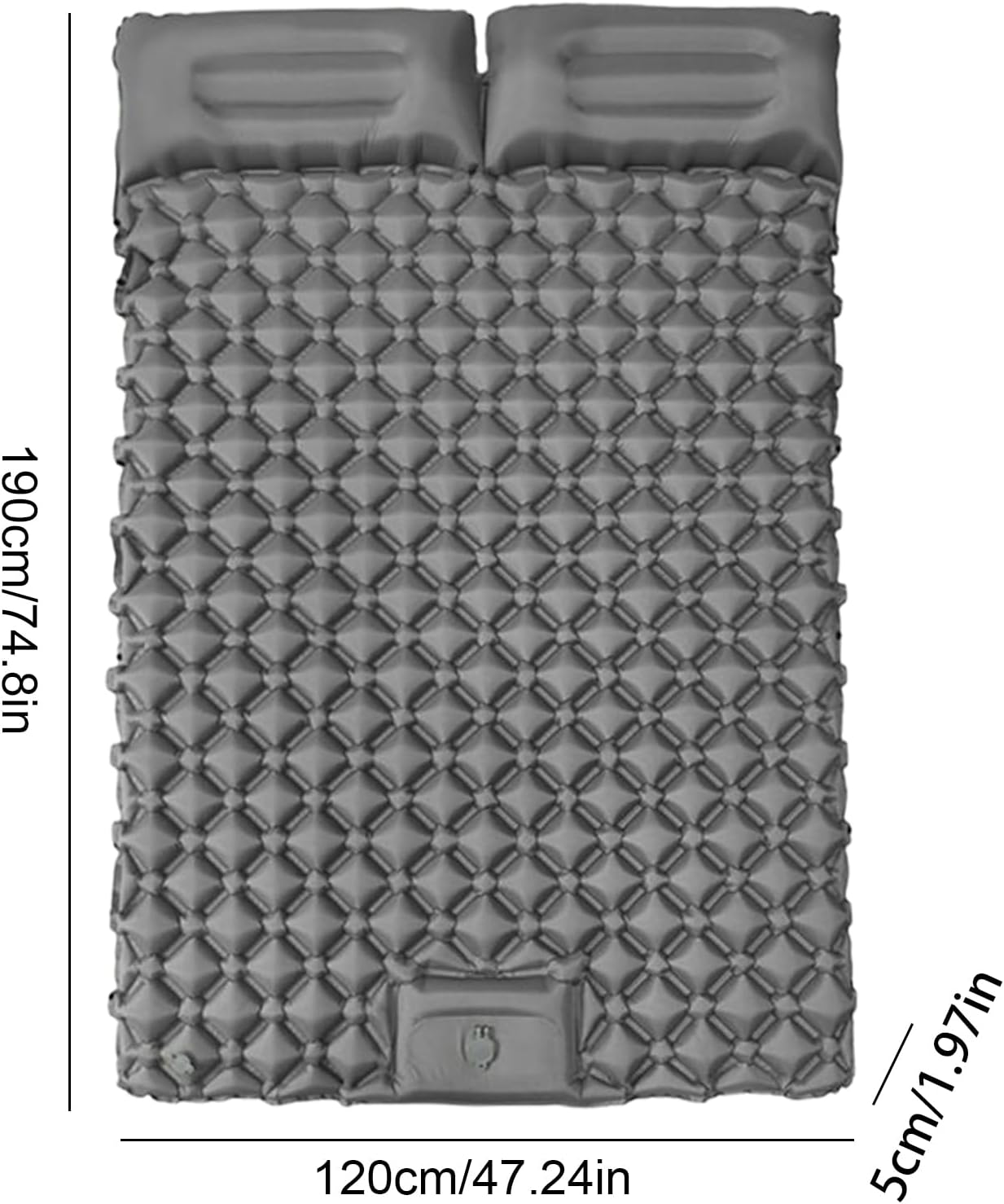 Inflatable Bed – 2 Person Camping Pad Waterproof, Portable Travel Tent Sleeping Mat, Compact Roll-Up Design, Comfortable Rest Function, Outdoor Gear for Fishing, Hiking, Parks, Climbing, Walking