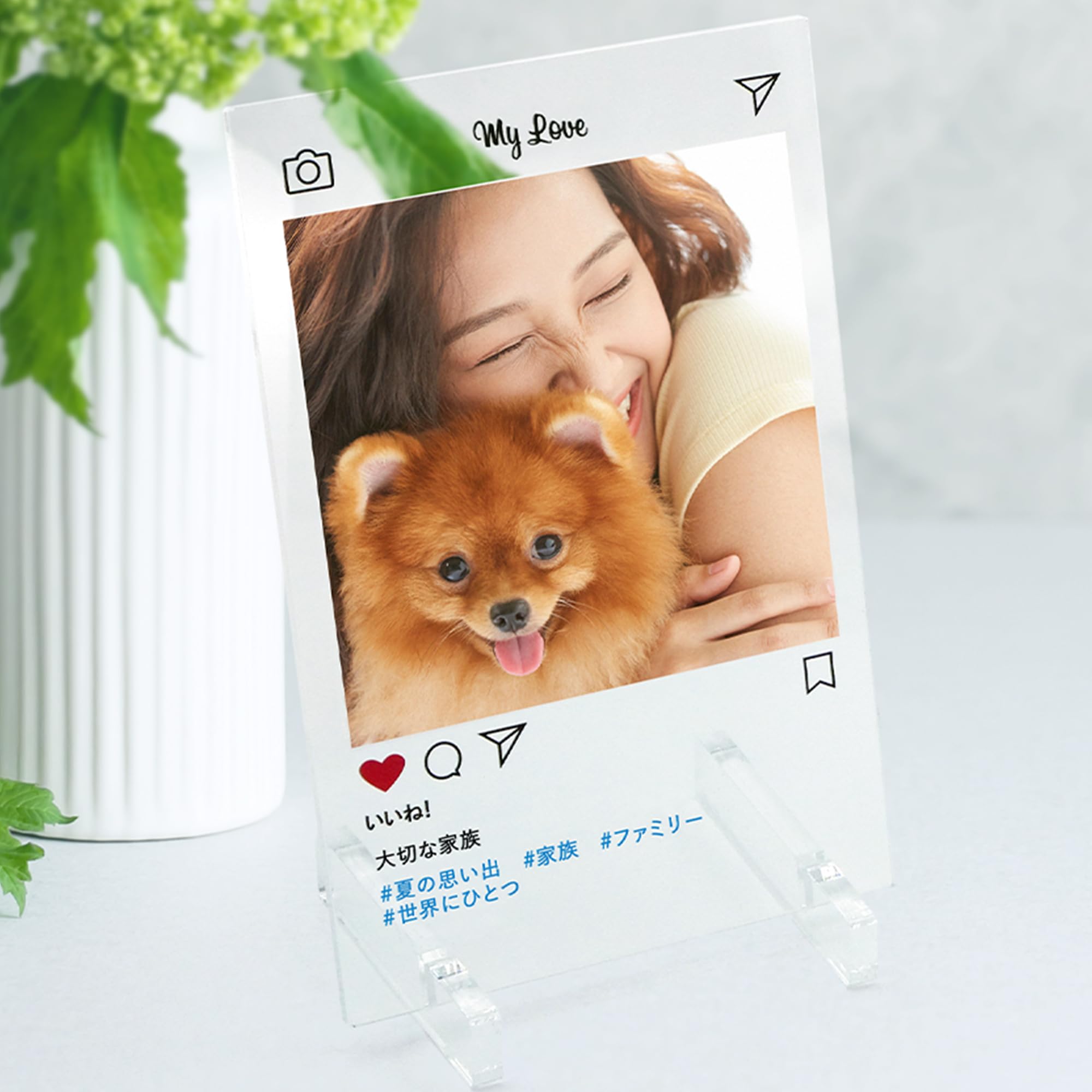 Amazon.co.jp: 好きな写真で作れる！インスタ風フォトフレーム 名入れ