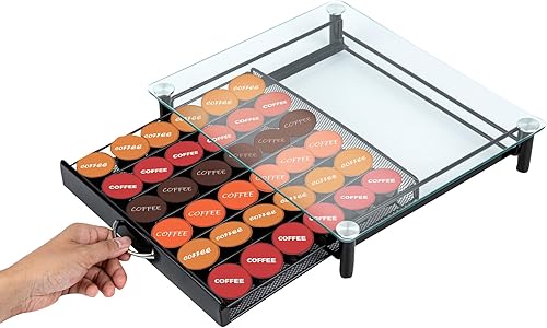 Miniatura 10 de Restpresso - Cajón para cápsulas de café de 14.4 x 12.3 x 2.8 pulgadas, 1 cajón de cápsulas de alta resistencia, capacidad para 36 cápsulas de