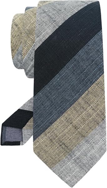 Luckyvestir Mens Ties 2.56 Cotton Ties Plaid Striped Neckties for Men Business Graduation Wedding