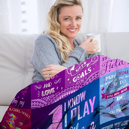 Miniatura 3 de Manta de fútbol ultra suave y cálida, manta de franela para amantes del fútbol, mantas de equipo de fútbol, regalos para niñas, adultos y niños, 50