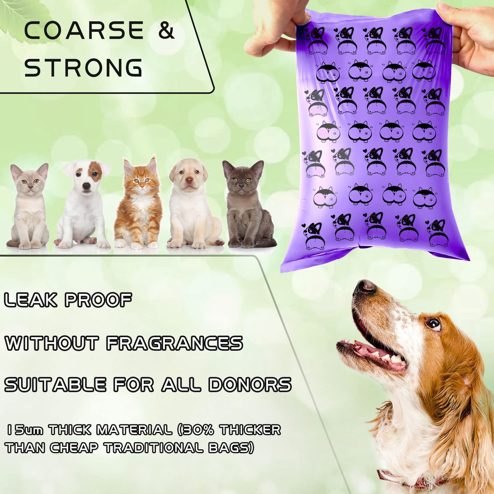 Sacchetti Per Escrementi Cane - 540 Bustine Spesse E Impermeabili Con Dispenser E Portarotoli - Foto 5