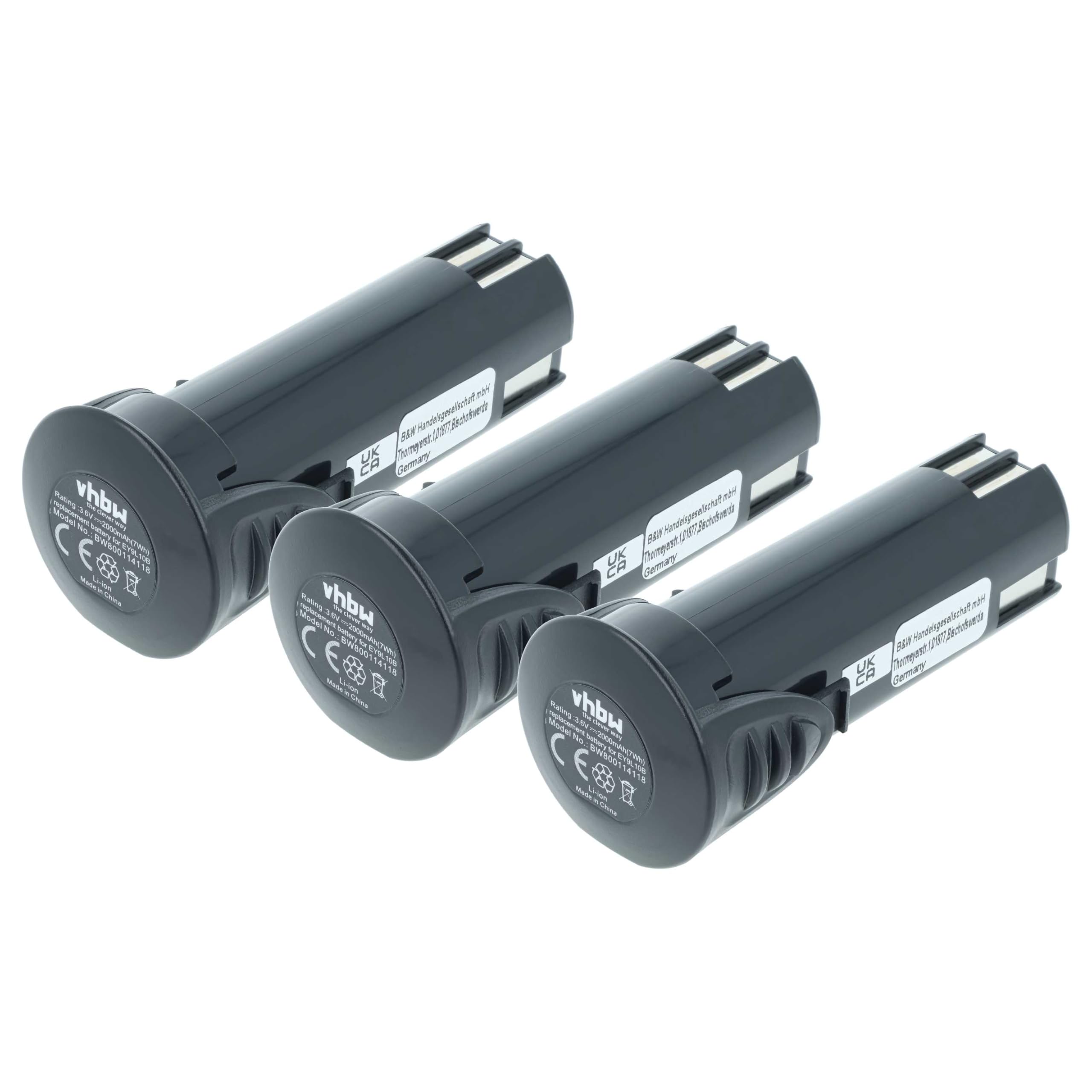 vhbw 3X Batterie Remplacement pour Panasonic EZ9L10