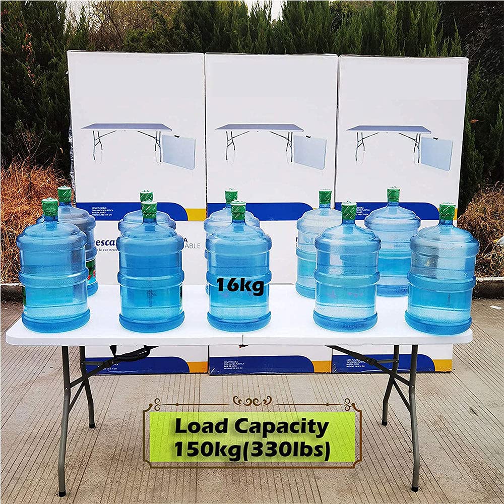 Amazon.co.jp: 5フィート折りたたみテーブル、プラスチック製