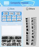 Vista 6 de ELIVED Juego de accesorios de montaje universal de TV con caja, incluye tornillos M4 M5 M6 M8, arandelas, espaciadores, tornillos de repuesto