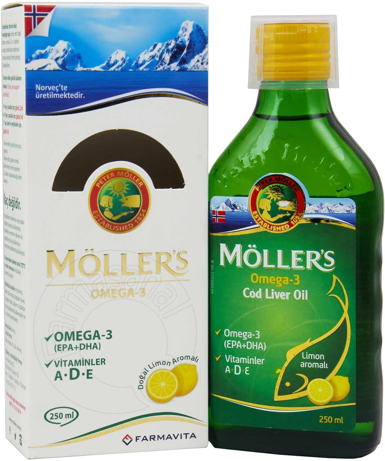 Möllers Omega 3 Balık Yağı Şurubu Limon Aromalı 250 ml