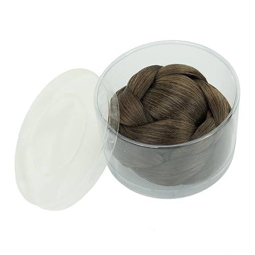 Miniatura 7 de IMISSU Extensiones trenzadas de moño para bailarina, dona, moño de garra, moño para boda, fiesta (M1 mezcla marrón)