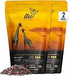 Haricots entiers de taille moyenne Coffee – Lisse & Arabica équilibrée pour Espresso, Brew froide & Verser – Spécialité fraîche grillée Kenya AA Haricots – 300g sac