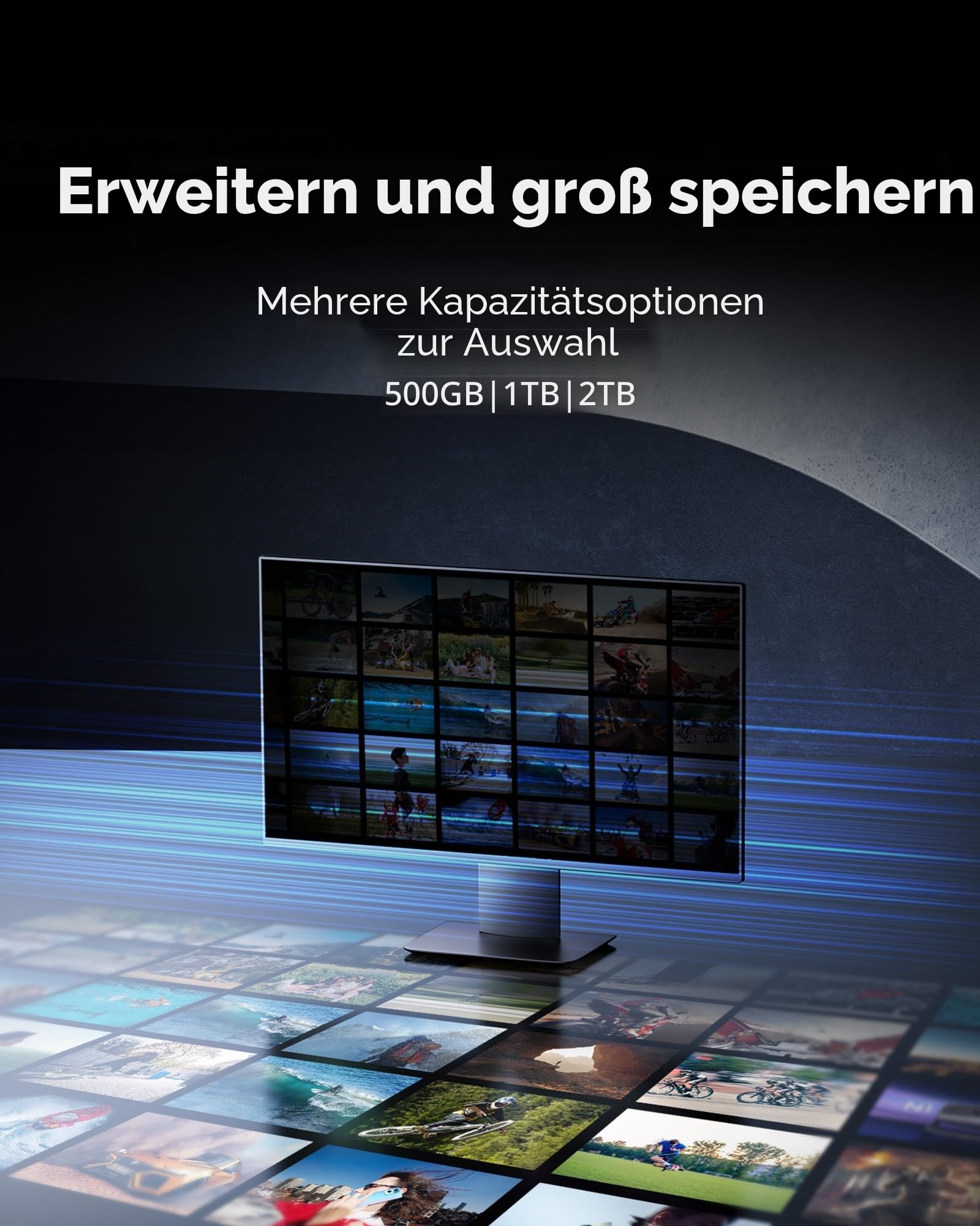 Lexar NQ790 1TB NVMe SSD M.2 Interne SSD 1TB, PCIe 4.0 Gen4x4, 7000 MB/s Lesen, 6000 MB/s Schreiben, Internes Solid State Drive, für Gaming und Videoschnitt
