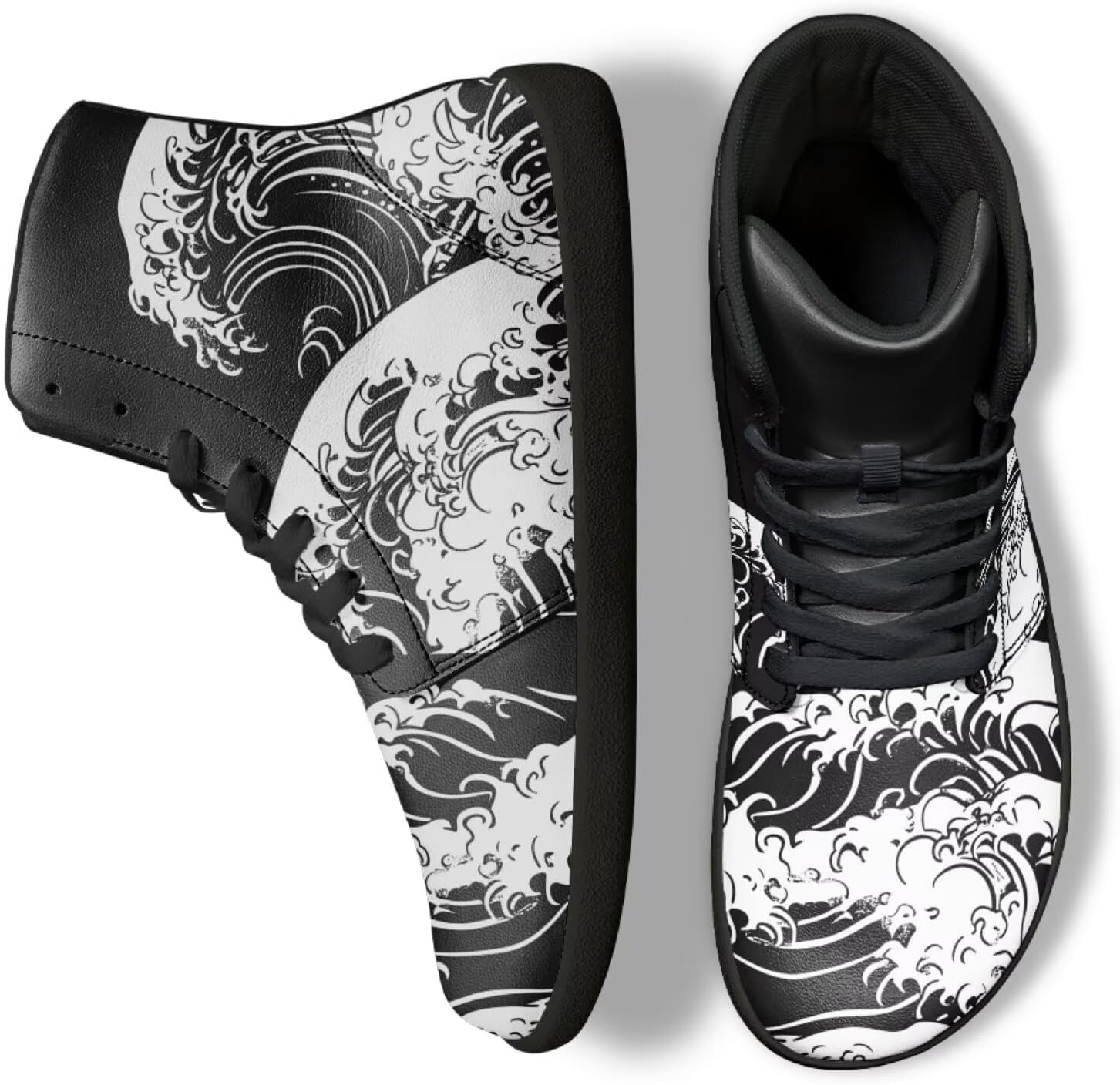 Binienty Mens Barefoot Shoes High Top Womens Minimalist Trail Running Barefoot Shoes Wide Toe Box