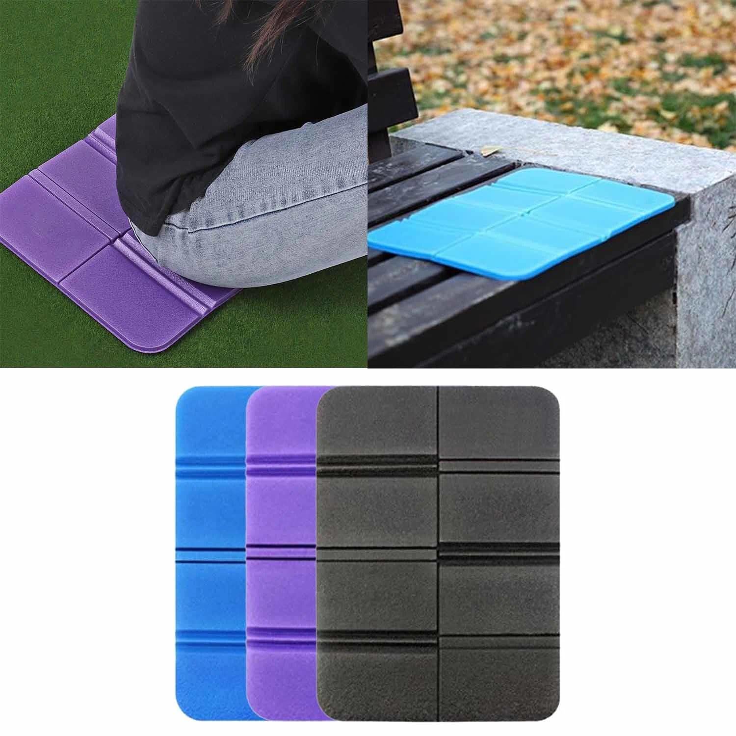 3 Pezzi Cuscino Sedile Pieghevole Isolato, Cuscino Sedile Pieghevole da Esterno, Tappetino Trekking XPE Pieghevole, XPE Cuscino da Esterno, per Campeggio, Picnic Parco ECC (Tre Colori)