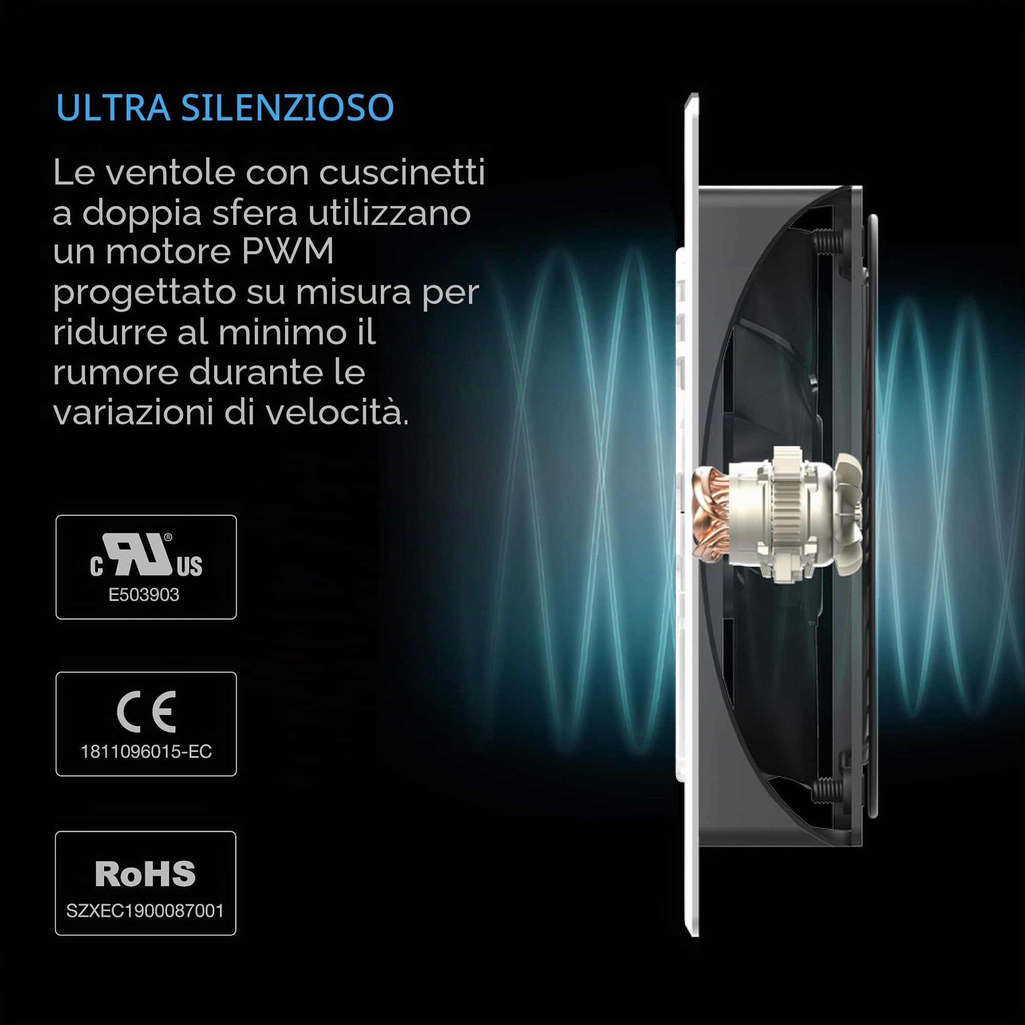 AC Infinity AIRPLATE T8 Bianco Silenzioso Sistema di Raffreddamento Doppia Ventola 6" | Con controllo termostato, per armadi AV Home Theater
