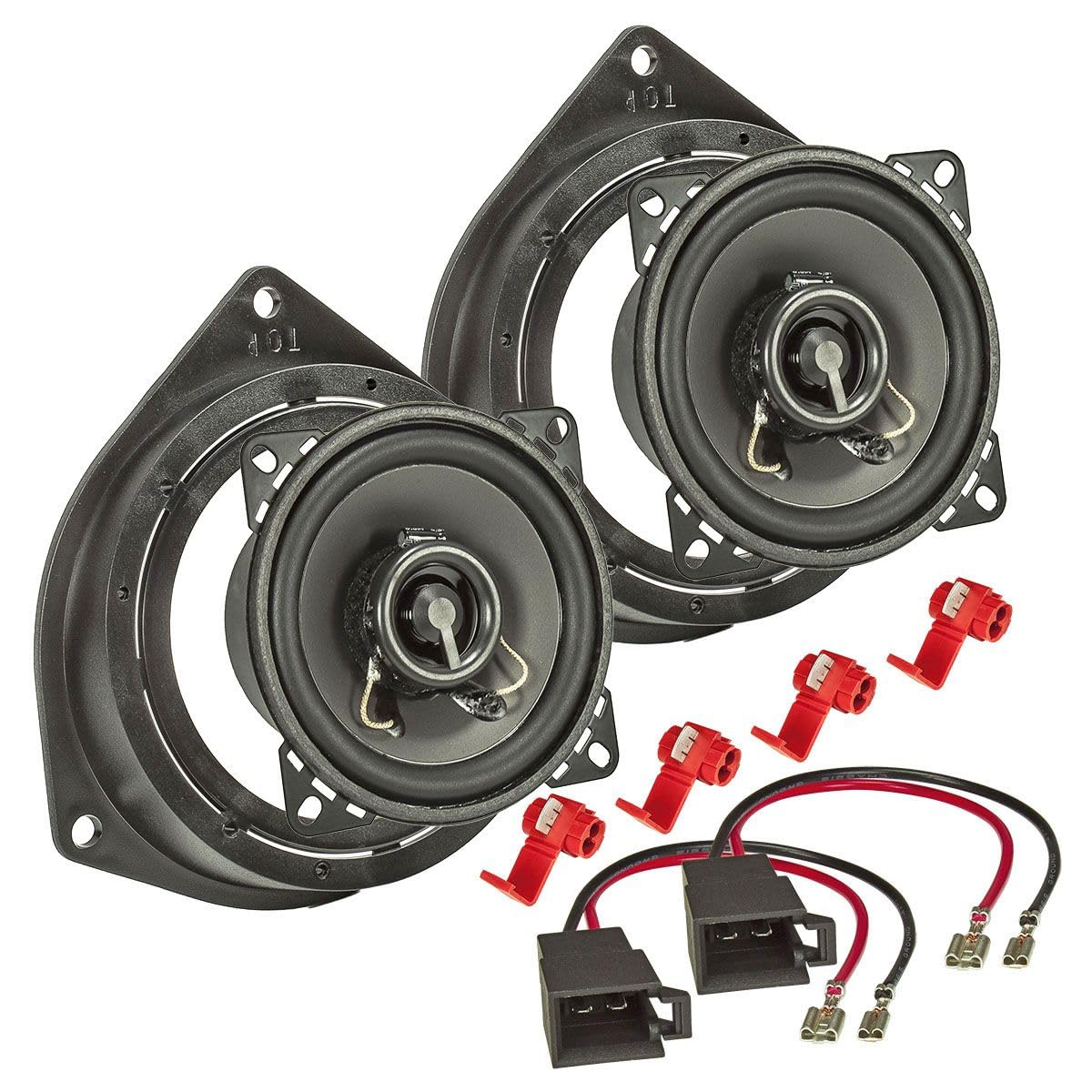tomzz Audio 4039-008 TA10.0-Pro Lautsprecher Set kompatibel mit Opel Astra Corsa Vivaro Zafira Tür hinten 100mm Koaxial System