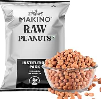 Makino Brand - Raw Peanuts | 1kg | Premium Moongfali | Jumbo Size | Healthy Snacks | High Protein | No add preservatives | No trans fat | No onion No ...