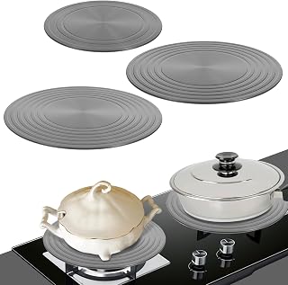 3 Pcs Simmer Plate Heat Diffuser for Gas Stove 7.8/9.5/11'' Round Stove Diffuser Fast Defrosting Tray Simmer Ring Multifunctional Thawing Plate for Gas Stovetop Pot Protection