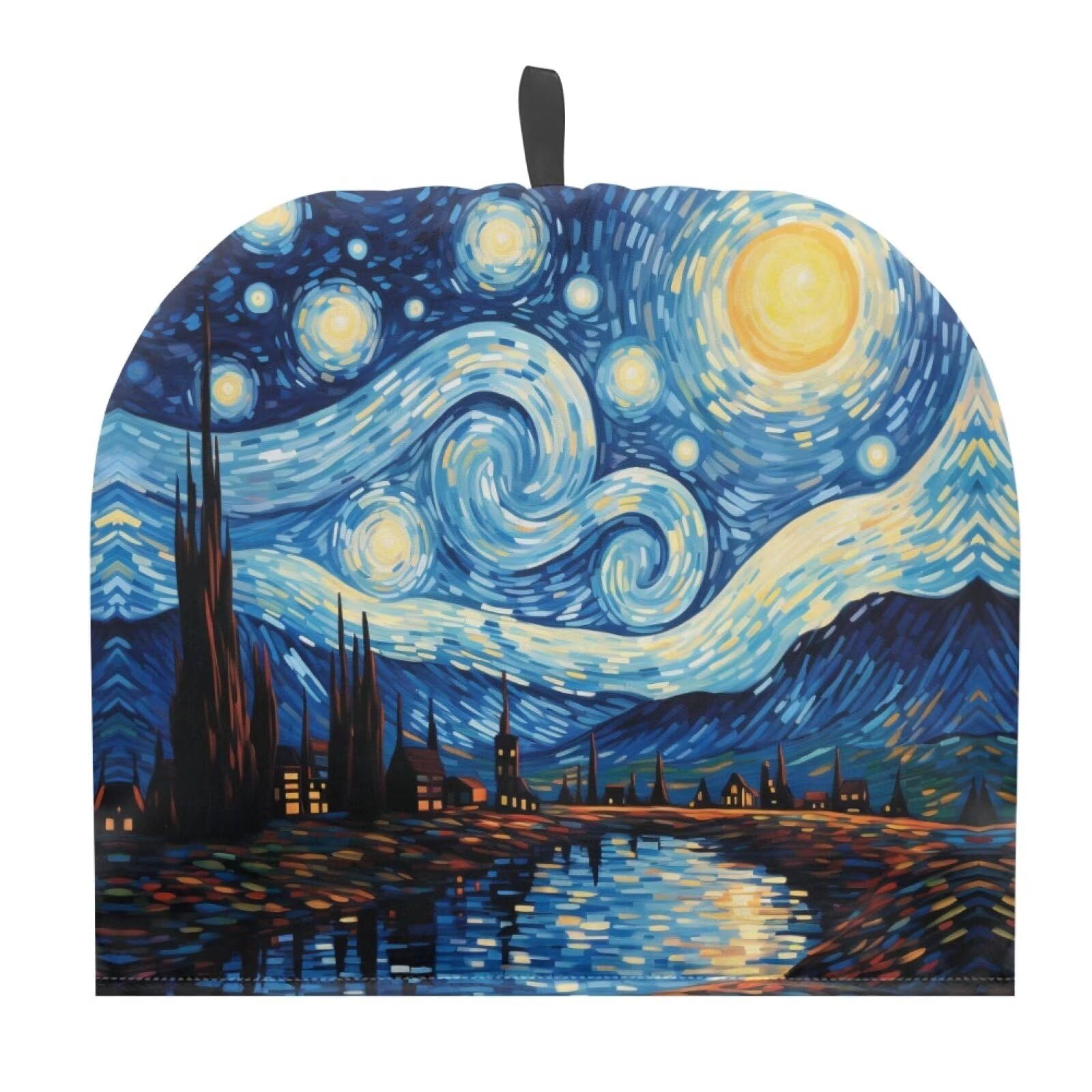 generic hudotybom starry night tea cozy for teapot insulated large teapot cover to keep warm tea kettle cover machine washable coffee pot cloth covers kitchen home decorations cza49