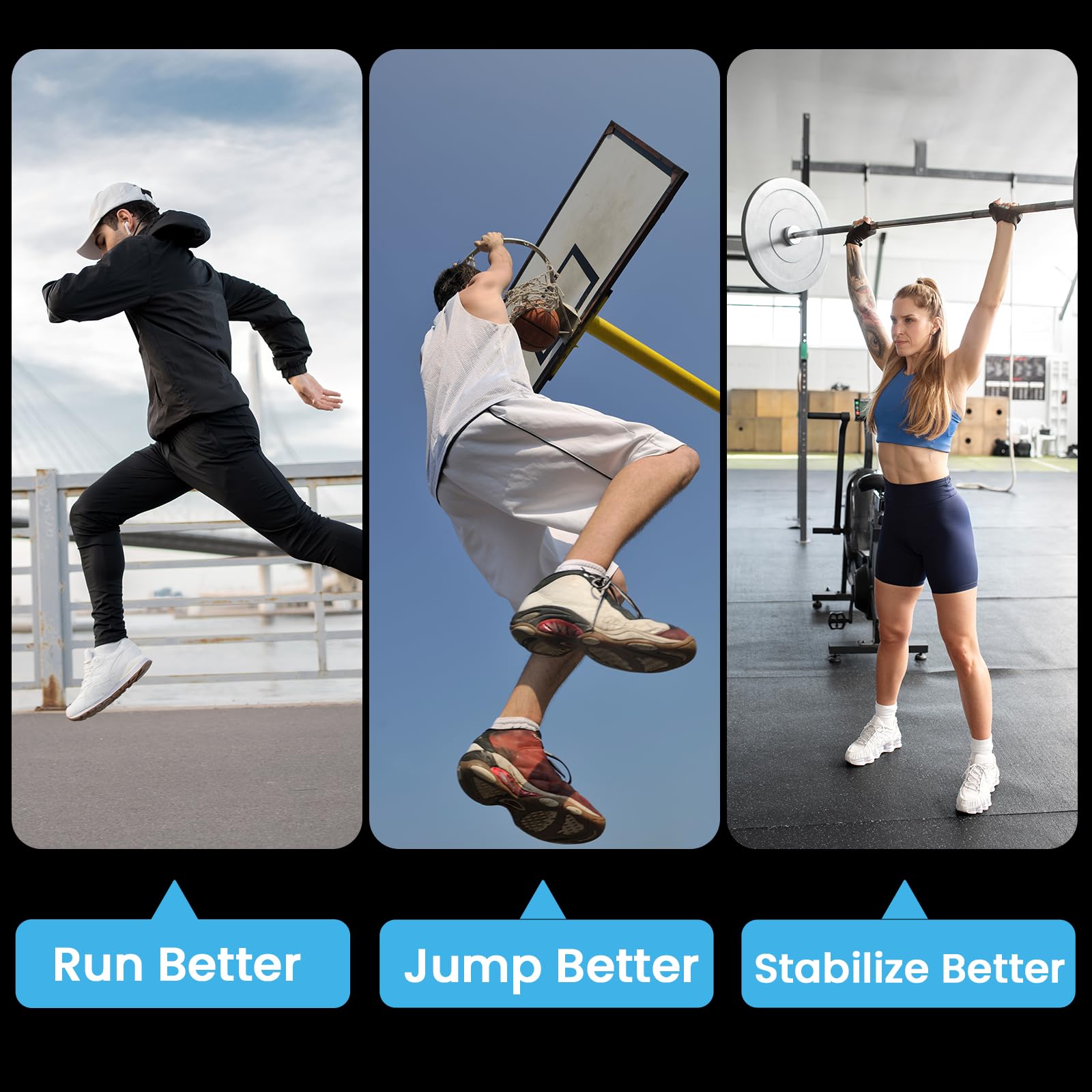 Welnove Plantillas Deportivas Multiuso – Salta más alto, corre más rápido, estabiliza mejor – para correr, baloncesto, fútbol, voleibol – Absorción impactos y retorno energía - M