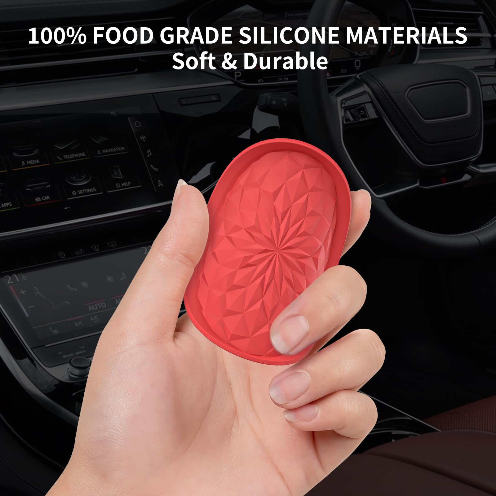 Sottobicchieri in silicone per auto, universali, antiscivolo