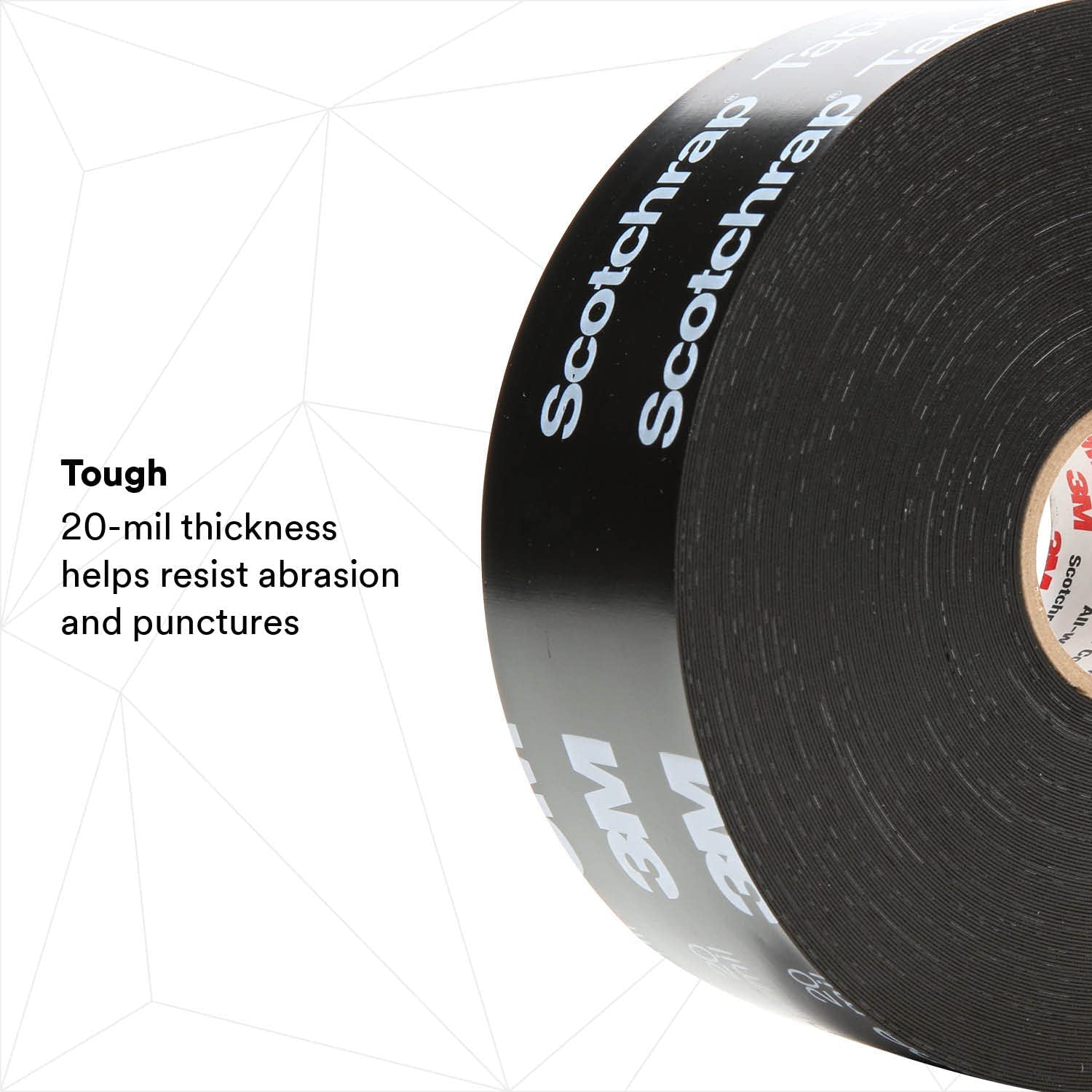 3M Scotchrap Vinyl Corrosion Protection Tape 51 Easy Application PVC Backing Rubber Adhesive Printed Black 20 mil 2 in x 100 ft 1 Roll product thumbnail 5