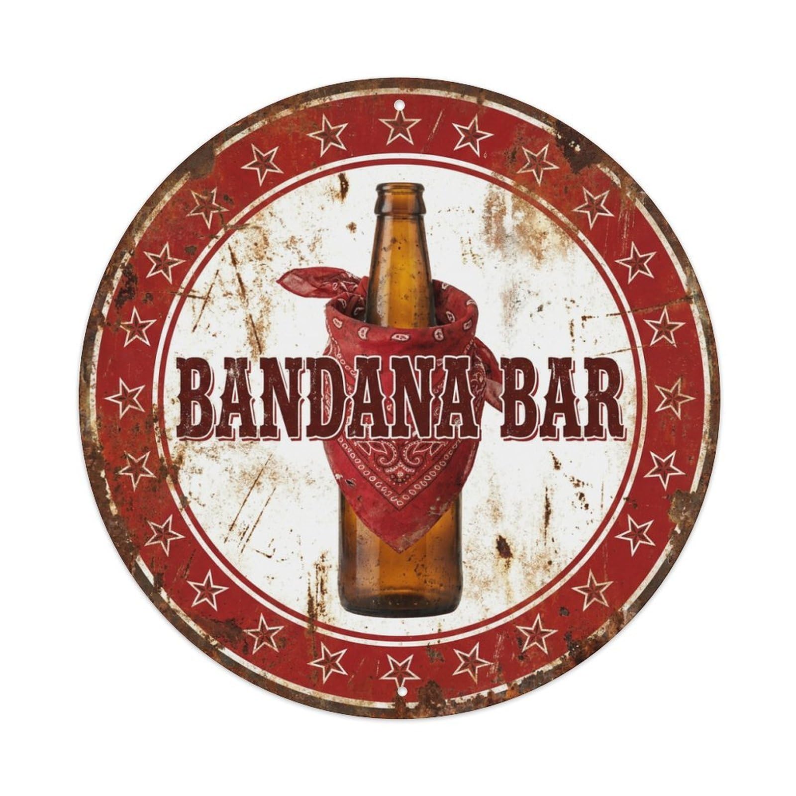Vintage Beer Western Cowboy Bandana Bar Retro Bar for Pub Metal Tin Sign