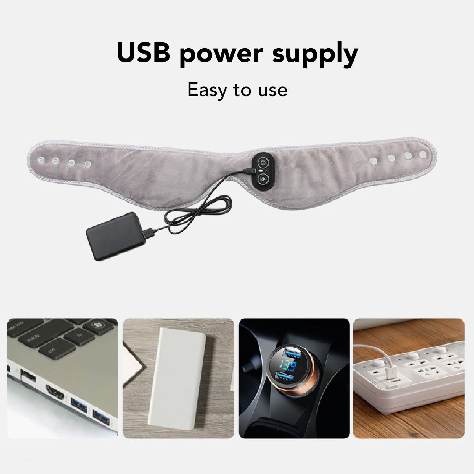 USB Elektrisches Gesichtsheizkissen 3 Heizstufen 3 Vibrationsmodi Kiefer Heizkissen