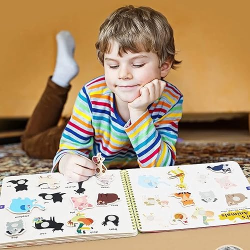 Miniatura 3 de PLUSYARD Libro silencioso para niños pequeños libro ocupado Montessori para niños actividades de aprendizaje preescolar juguetes de aprendizaje para
